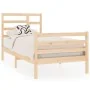 Solid wood bed frame 75x190 cm by , Beds and slatted bases - Ref: Foro24-3105820, Price: 87,63 €, Discount: %