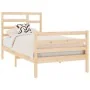 Solid wood bed frame 75x190 cm by , Beds and slatted bases - Ref: Foro24-3105820, Price: 87,63 €, Discount: %