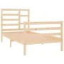 Solid wood bed frame 75x190 cm by , Beds and slatted bases - Ref: Foro24-3105820, Price: 87,63 €, Discount: %