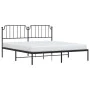 Estructura de cama con cabecero metal negro 180x200 cm de , Camas y somieres - Ref: Foro24-373891, Precio: 104,93 €, Descuent...