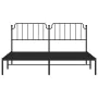 Estructura de cama con cabecero metal negro 180x200 cm de , Camas y somieres - Ref: Foro24-373891, Precio: 104,93 €, Descuent...