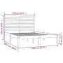 Estructura de cama de madera maciza 140x200 cm de , Camas y somieres - Ref: Foro24-3104608, Precio: 151,67 €, Descuento: %