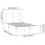 Estructura de cama de madera maciza 160x200 cm de , Camas y somieres - Ref: Foro24-3104683, Precio: 116,04 €, Descuento: %