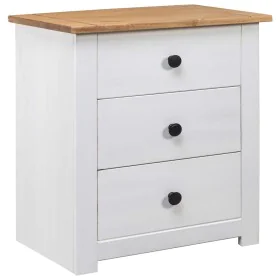 Mesita de noche madera maciza pino Panamá blanco 46x40x57 cm de vidaXL, Mesitas de noche - Ref: Foro24-282654, Precio: 85,09 ...