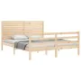 Estructura de cama con cabecero madera maciza 160x200 cm de , Camas y somieres - Ref: Foro24-3195036, Precio: 162,22 €, Descu...
