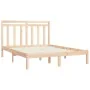 Solid wood bed frame 140x200 cm by , Beds and slatted bases - Ref: Foro24-3105250, Price: 111,74 €, Discount: %