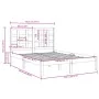 Solid wood bed frame 140x200 cm by , Beds and slatted bases - Ref: Foro24-3105470, Price: 110,73 €, Discount: %