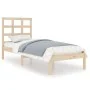Solid wood bed frame 75x190 cm by , Beds and slatted bases - Ref: Foro24-3105430, Price: 80,76 €, Discount: %