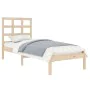 Estructura de cama madera maciza 75x190 cm de , Camas y somieres - Ref: Foro24-3105430, Precio: 80,76 €, Descuento: %