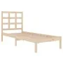 Solid wood bed frame 75x190 cm by , Beds and slatted bases - Ref: Foro24-3105430, Price: 80,76 €, Discount: %