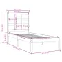 Estructura de cama madera maciza 75x190 cm de , Camas y somieres - Ref: Foro24-3105430, Precio: 80,76 €, Descuento: %