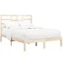 Solid wood bed frame 140x200 cm by , Beds and slatted bases - Ref: Foro24-3105795, Price: 112,42 €, Discount: %