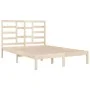 Solid wood bed frame 140x200 cm by , Beds and slatted bases - Ref: Foro24-3105795, Price: 112,42 €, Discount: %