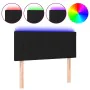 Black fabric headboard with LED 90x5x78/88 cm by , Headboards and footboards - Ref: Foro24-3121834, Price: 39,11 €, Discount: %