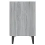 Mesita de noche con patas de metal gris Sonoma 40x30x50 cm de vidaXL, Mesitas de noche - Ref: Foro24-813106, Precio: 31,97 €,...
