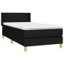 Cama box spring con colchón tela negro 90x200 cm de , Camas y somieres - Ref: Foro24-3130403, Precio: 285,69 €, Descuento: %