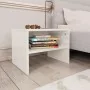 Mesita de noche madera contrachapada blanco brillo 40x30x30cm de vidaXL, Mesitas de noche - Ref: Foro24-800075, Precio: 28,06...