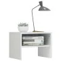 Mesita de noche madera contrachapada blanco brillo 40x30x30cm de vidaXL, Mesitas de noche - Ref: Foro24-800075, Precio: 28,06...