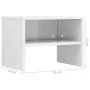 Mesita de noche madera contrachapada blanco brillo 40x30x30cm de vidaXL, Mesitas de noche - Ref: Foro24-800075, Precio: 28,06...