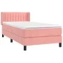 Cama box spring con colchón terciopelo rosa 90x190 cm de , Camas y somieres - Ref: Foro24-3131056, Precio: 328,68 €, Descuent...