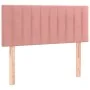 Box spring bed with pink velvet mattress 90x190 cm by , Beds and slatted bases - Ref: Foro24-3131056, Price: 319,80 €, Discou...