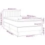 Box spring bed with blue fabric mattress 80x200 cm by , Beds and slatted bases - Ref: Foro24-3140735, Price: 279,59 €, Discou...