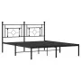 Bettgestell mit schwarzem Metallkopfteil 160x200 cm von , Betten und Lattenroste - Ref: Foro24-374342, Preis: 109,30 €, Rabat...