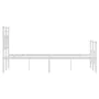 Estructura cama metal con cabecero y estribo blanco 120x200 cm de , Camas y somieres - Ref: Foro24-374404, Precio: 100,51 €, ...