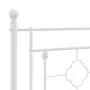 Metal bed frame with headboard and white footboard 120x200 cm by , Beds and slatted bases - Ref: Foro24-374404, Price: 100,51...