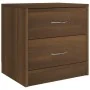 Nachttisch aus braunem Eichenfurnier 40x30x40 cm von vidaXL, Nachttische - Ref: Foro24-815409, Preis: 40,27 €, Rabatt: %