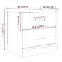 Mesita de noche madera contrachapada roble marrón 40x30x40 cm de vidaXL, Mesitas de noche - Ref: Foro24-815409, Precio: 40,27...