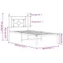 Estructura de cama con cabecero metal negro 75x190 cm de , Camas y somieres - Ref: Foro24-374329, Precio: 76,24 €, Descuento: %
