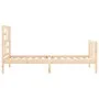 Bed frame with solid wood headboard 100x200 cm by , Beds and slatted bases - Ref: Foro24-3193066, Price: 112,55 €, Discount: %