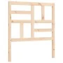 Bed frame with solid wood headboard 100x200 cm by , Beds and slatted bases - Ref: Foro24-3193066, Price: 112,55 €, Discount: %