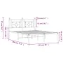 Metal bed frame with white headboard 135x190 cm by , Beds and slatted bases - Ref: Foro24-374387, Price: 87,10 €, Discount: %