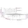 Metallbettgestell mit weißem Kopfteil 135x190 cm von , Betten und Lattenroste - Ref: Foro24-374387, Preis: 87,10 €, Rabatt: %