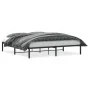 Black metal bed frame 180x200 cm by , Beds and slatted bases - Ref: Foro24-373659, Price: 92,70 €, Discount: %
