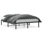 Black metal bed frame 140x200 cm by , Beds and slatted bases - Ref: Foro24-373656, Price: 88,60 €, Discount: %