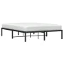 Black metal bed frame 140x200 cm by , Beds and slatted bases - Ref: Foro24-373656, Price: 88,60 €, Discount: %