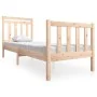 Kleines Einzelbettgestell aus Massivholz 75x190 cm von , Betten und Lattenroste - Ref: Foro24-3100679, Preis: 86,89 €, Rabatt: %