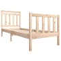 Kleines Einzelbettgestell aus Massivholz 75x190 cm von , Betten und Lattenroste - Ref: Foro24-3100679, Preis: 86,89 €, Rabatt: %