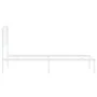 Metal bed frame with white headboard 75x190 cm by , Beds and slatted bases - Ref: Foro24-373926, Price: 62,13 €, Discount: %