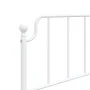 Metal bed frame with white headboard 75x190 cm by , Beds and slatted bases - Ref: Foro24-373926, Price: 62,13 €, Discount: %