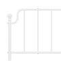 Metal bed frame with white headboard 183x213 cm by , Beds and slatted bases - Ref: Foro24-373941, Price: 99,60 €, Discount: %