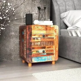 Recycled solid wood bedside table 43x33x51 cm by vidaXL, Nightstands - Ref: Foro24-243323, Price: 180,90 €, Discount: %