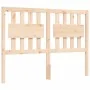 Bed frame with solid wood headboard 140x190 cm by , Beds and slatted bases - Ref: Foro24-3194291, Price: 131,60 €, Discount: %