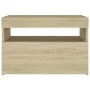 Bedside tables with LED lights 2 units Sonoma plywood 60x35x40 cm by vidaXL, Nightstands - Ref: Foro24-3082781, Price: 82,04 ...
