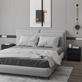 Nachttische 2 Stk. Holzwerkstoff schwarz 45x34,5x44,5 cm von vidaXL, Nachttische - Ref: Foro24-809848, Preis: 73,60 €, Rabatt: %