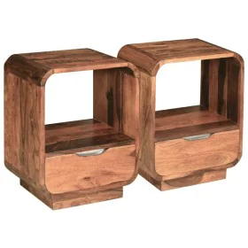 Solid sheesham wood bedside table with drawer 40x30x50 cm by vidaXL, Nightstands - Ref: Foro24-243952, Price: 136,34 €, Disco...