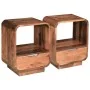 Mesita de noche con cajón madera maciza de sheesham 40x30x50 cm de vidaXL, Mesitas de noche - Ref: Foro24-243952, Precio: 136...